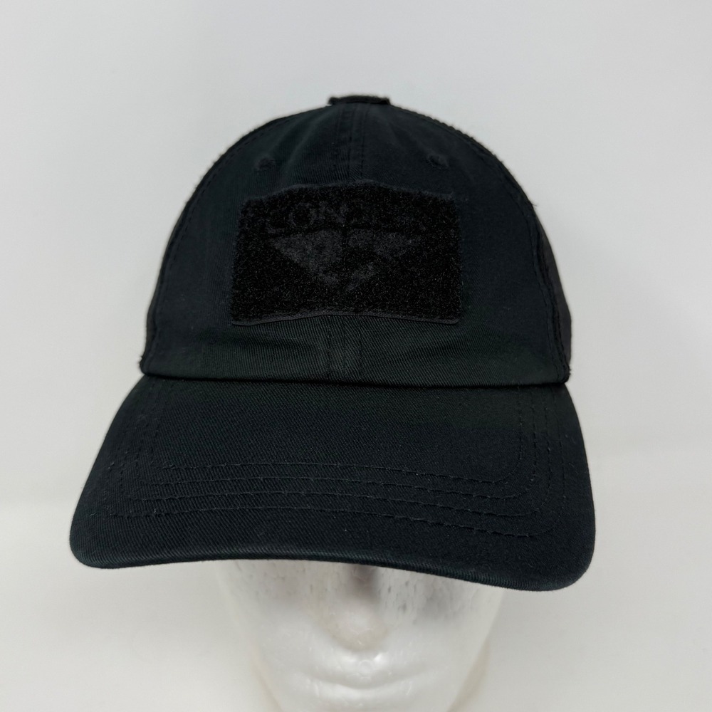 Condor Black Mesh Tactical Cap TCM-002 Hook and Loop Patch Panels Adjustable
